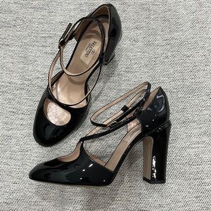 Valentino Garavani cutout patent-leather Mary Jane pumps